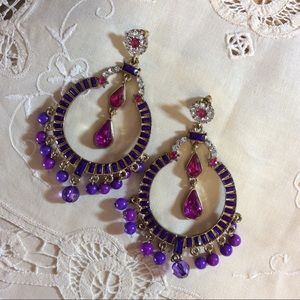 bebe Jewelry - Huge Jingle Gypsy India Beaded Jeweled Earrings bebe Jewelry - Huge Jingle Gypsy India Beaded Jeweled Earrings